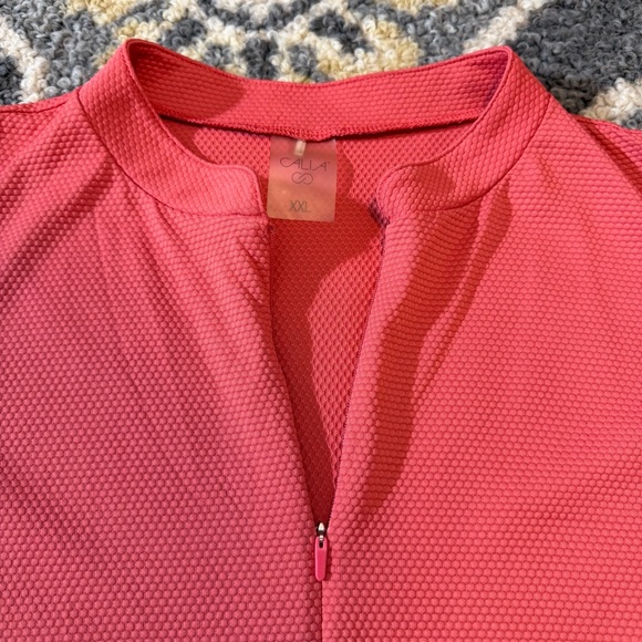 CALIA Golf Flutter Sleeve 1/4 Zip Polo Shirt | Size XXL - Picture 5 of 7